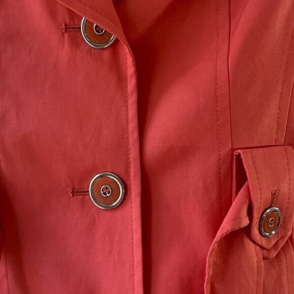 Via Spiga Trench Coat in Orange/Red | Size XS - Picture 4 of 7